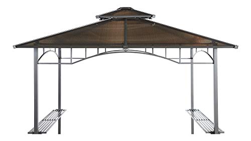 GRASEKAMP Qualität seit 1972 Ersatzdach Hardtop BBQ Pavillon 1,5x2,4m Doppelstegplatten Polycarbonat Braun von GRASEKAMP Qualität seit 1972