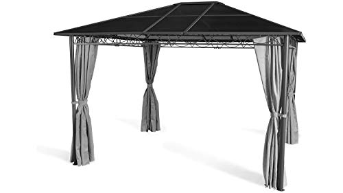 GRASEKAMP Qualität seit 1972 Hardtop Pavillon Meran 3x3,6m mit Seitenteile Doppelstegplatten Hohlkammer Polycarbonat von GRASEKAMP Qualität seit 1972