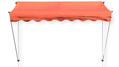 GRASEKAMP Qualität seit 1972 Klemmmarkise Ontario 255x130cm Orange Balkonmarkise höhenverstellbar von 200cm-320cm von GRASEKAMP Qualität seit 1972
