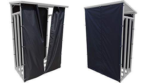 GRASEKAMP Qualität seit 1972 Wetterschutz Set Front und Rückwand zu Kaminholzunterstand 130x70x203cm PVC Schwarz 30302 von GRASEKAMP Qualität seit 1972