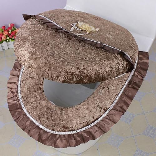 GRASKY Teile/Satz Blau/Grün Diamant Samt Wc-Deckel Abdeckung Set Wc-sitzbezug Pads Stoff Wc-sitzkissen Pads Wc-Sitz Warm Pad von GRASKY