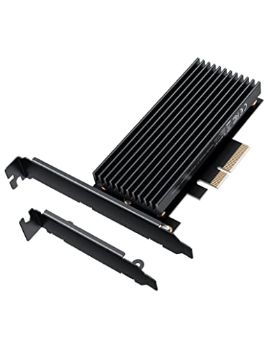 GRAUGEAR M.2 PCIe 4.0 Adapter-Karte für NVMe SSD, M-Key, großer Aluminium-Kühlkörper, Unterstützt 2280/2260/2242/2230, High & Low-Profile Slotblech GRAUGEAR M.2 PCIe 4.0 Adapter-Karte für NVMe SSD, M-Key, großer Aluminium-Kühlkörper, Unterstützt 2280/2260/2242/2230, High & Low-Profile Slotblech von GRAUGEAR