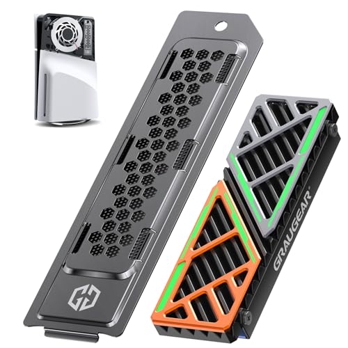 GRAUGEAR PS5 SSD Kühlkörper Abdeckung Set, PS5 M.2 Kühlset - M.2 SSD Kühlkörper + PS5 SSD Kühlkörper Abdeckung, PS5 SSD Kühler und Ersatz, Staubdichte Abdeckung, High-Airflow Design (PS5 Pro/Slim) GRAUGEAR PS5 SSD Kühlkörper Abdeckung Set, PS5 M.2 Kühlset - M.2 SSD Kühlkörper + PS5 SSD Kühlkörper Abdeckung, PS5 SSD Kühler und Ersatz, Staubdichte Abdeckung, High-Airflow Design (PS5 Pro/Slim) von GRAUGEAR