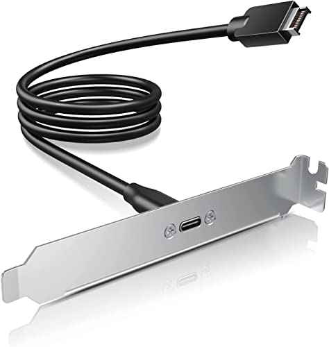 GRAUGEAR 20Gbit/s Adapter Type-C Buchse zu A-Key, Support USB 3.2 Gen2 Gen2x2 20Gbps, USB-C Erweiterungskabel, Kabellänge 50cm, Key-A 20-pin Header von GRAUGEAR