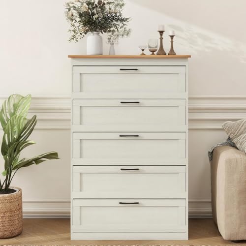 GRAVFOCE Kommode mit 5 Schubladen Mix Farbe GRAVFOCE Kommode mit 5 Schubladen Mix Farbe von GRAVFORCE