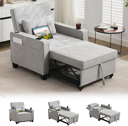 GRAVFORCE Sofa, Schlafsessel, Hellgrau von GRAVFORCE