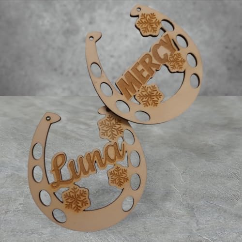 GRAVUR-MONKEYS AFFENGEILE GESCHENKIDEEN Hufeisen aus Holz mit graviertem Wunschnamen, Weihnachtsschmuck GRAVUR-MONKEYS AFFENGEILE GESCHENKIDEEN Hufeisen aus Holz mit graviertem Wunschnamen, Weihnachtsschmuck von GRAVUR-MONKEYS AFFENGEILE GESCHENKIDEEN