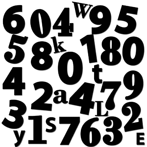 Gestanzte Buchstaben & Nummern Hausnummer - PVC Hausnummer - Anpassbares Zeichen (L - 12cm, Noir/Schwarz) von GRAVURE CONCEPT