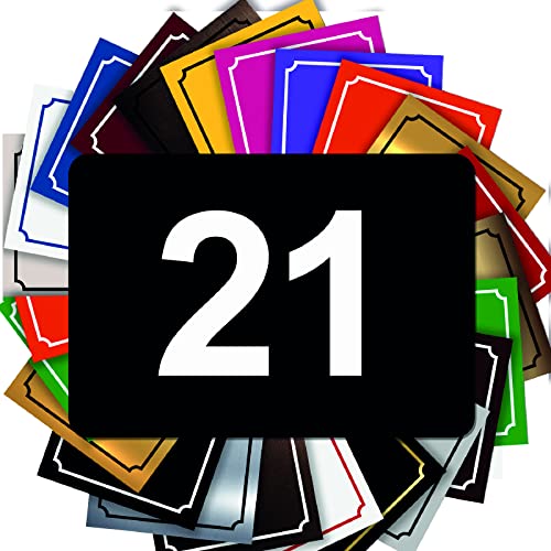 Selbstklebende Briefkastennummer - Hausnummer aus PVC - Gravierte Plakette zum Anpassen - MEDIUM 7 x 5 cm (Schwarz) von GRAVURE CONCEPT