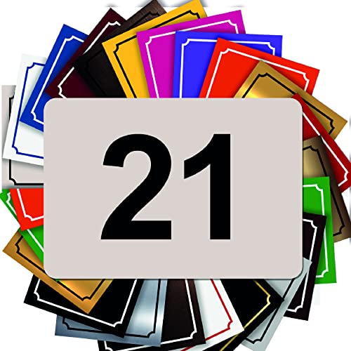 Selbstklebende Briefkastennummer - Hausnummer aus PVC - Gravierte Plakette zum Anpassen - GROß 10 x 7 cm (Beige) von GRAVURE CONCEPT