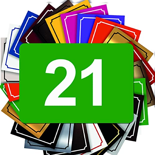 Selbstklebende Briefkastennummer - Hausnummer aus PVC - Gravierte Plakette zum Anpassen - KLEIN 5 x 3,5 cm (Vert - Grün) von GRAVURE CONCEPT