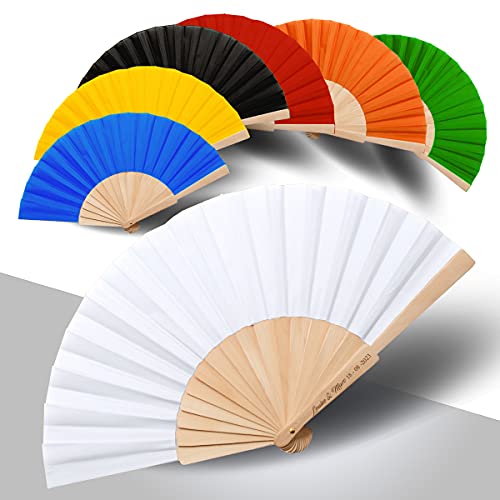 Personalisierbarer Fächer aus Holz - Hochzeitsfächer & Eventfächer (CALESA) (Weiß, Einzelstück) von GRAVURE CONCEPT