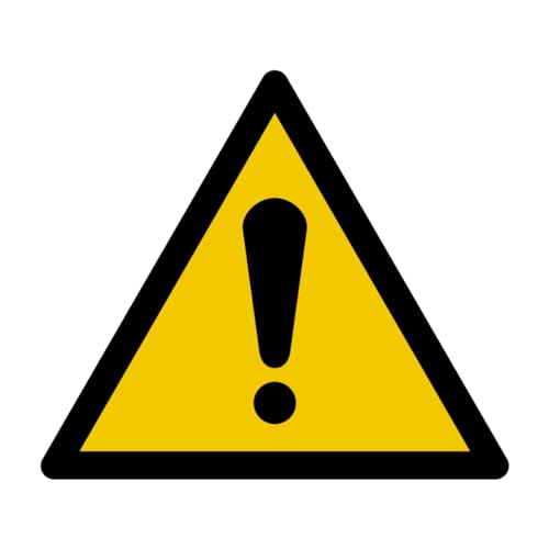 W001 - Gefahr allgemeines Signal - Warnschild - Maße wählbar - Norm ISO 7010 von GRAVURE CONCEPT