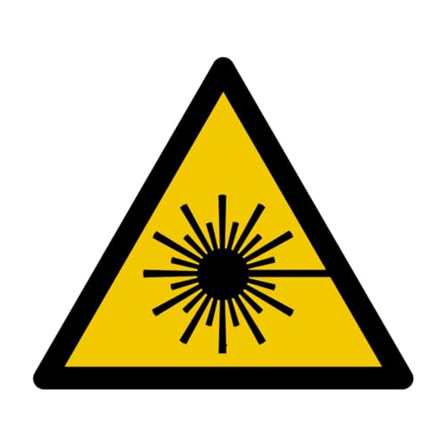 W004 - Gefahr Laserstrahlung - Warnschild - Maße wählbar - Norm ISO 7010 von GRAVURE CONCEPT