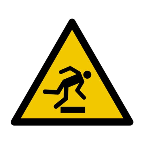 W007 - Gefahr Stolpergefahr - Warnschild - Maße wählbar - Norm ISO 7010 von GRAVURE CONCEPT