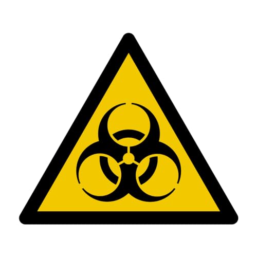W009 Gefahrenhinweis Biologische Gefahren Schild und Warnschild – Größe wählbar von GRAVURE CONCEPT