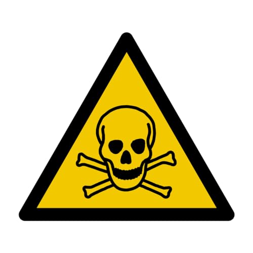 W016 - Gefahr giftige Stoffe - Warnschild - Maße wählbar - Norm ISO 7010 von GRAVURE CONCEPT