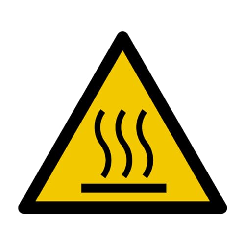 W017 - Gefahr heiße Oberflächen - Warnschild - Maße wählbar - Norm ISO 7010 von GRAVURE CONCEPT
