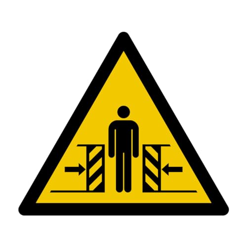 W019 - Gefahr Quetschgefahr - Warnschild - Maße wählbar - Norm ISO 7010 von GRAVURE CONCEPT