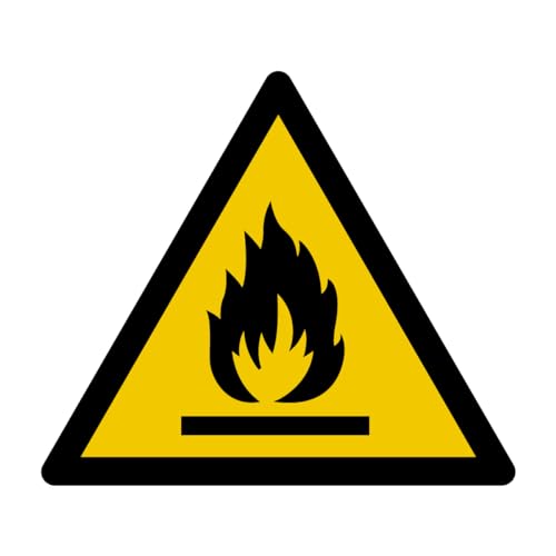 W021 - Gefahr Entzündbare Materialien - Warnschild - Maße wählbar - Norm ISO 7010 von GRAVURE CONCEPT