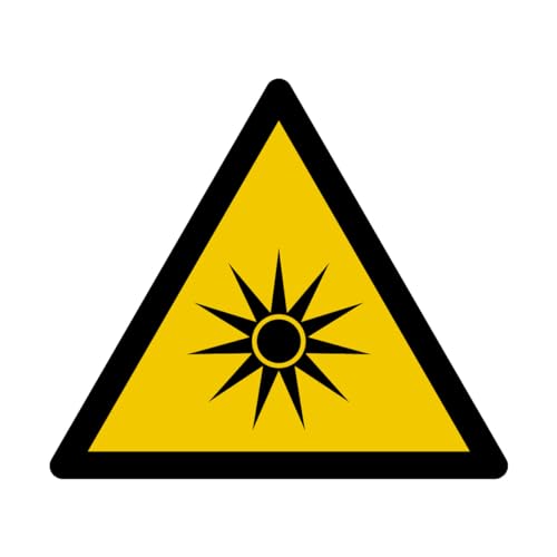 W027 - Gefahr Optische Strahlung - Warnschild - Maße wählbar - Norm ISO 7010 von GRAVURE CONCEPT