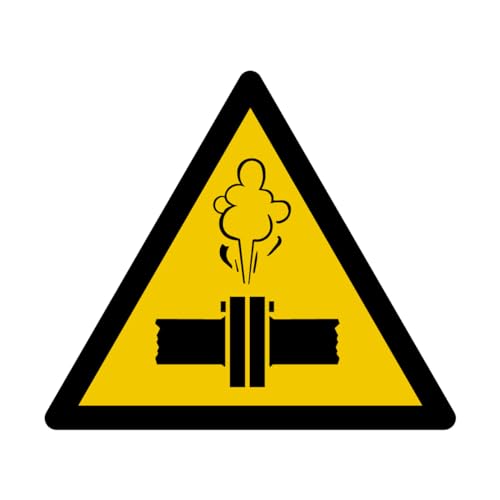 W153 - Heiße Dämpfe - Warnschild - Maße wählbar - Norm ISO 7010 von GRAVURE CONCEPT