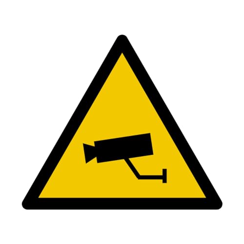 W161 - Videoüberwachung - Warnschild - Maße wählbar - Norm ISO 7010 von GRAVURE CONCEPT