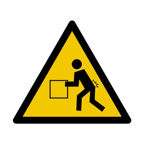 W166 - Achtung schwere Ladung - Warnschild - Maße wählbar - Norm ISO 7010 von GRAVURE CONCEPT