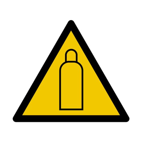 W180 - Leere Gasflasche - Warnschild - Maße wählbar - Norm ISO 7010 von GRAVURE CONCEPT