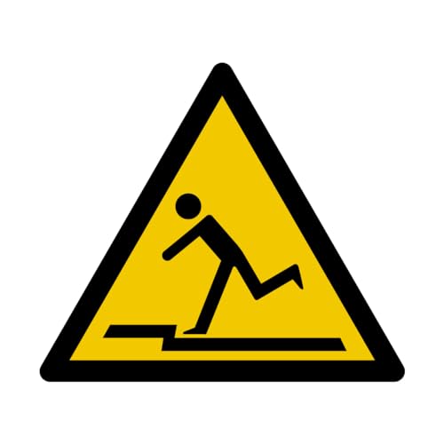 W183 - Stolpergefahr - Warnschild - Maße wählbar - Norm ISO 7010 von GRAVURE CONCEPT