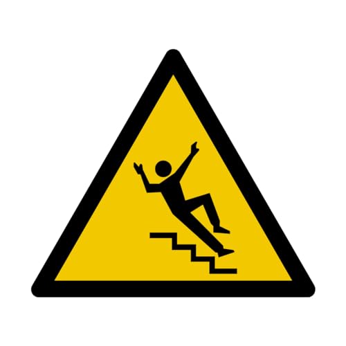 W189 - Sturzgefahr - Warnschild - Maße wählbar - Norm ISO 7010 von GRAVURE CONCEPT