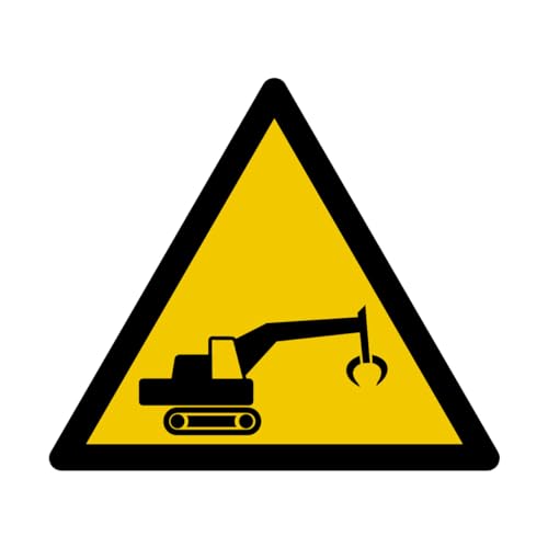 W201 - Achtung Baustellenfahrzeuge - Warnschild - Maße wählbar - Norm ISO 7010 von GRAVURE CONCEPT