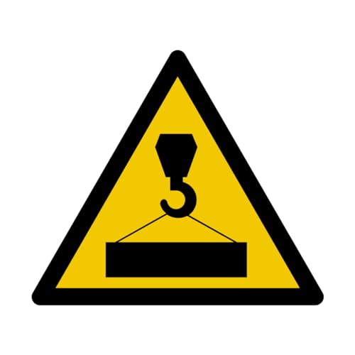 W208 - Achtung Hängende Last - Warnschild - Maße wählbar - Norm ISO 7010 von GRAVURE CONCEPT