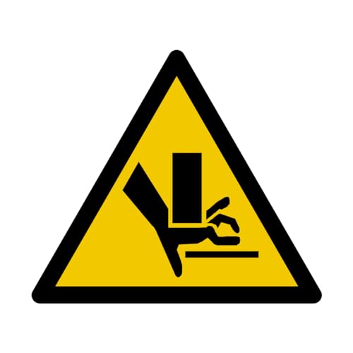W215 - Achtung Hände Quetschgefahr - Warnschild - Maße wählbar - Norm ISO 7010 von GRAVURE CONCEPT