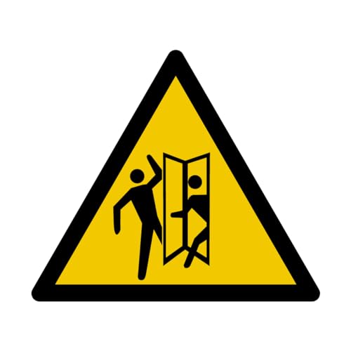 W231 - Achtung Türöffnung - Warnschild - Maße wählbar - Norm ISO 7010 W231 - Achtung Türöffnung - Warnschild - Maße wählbar - Norm ISO 7010 von GRAVURE CONCEPT