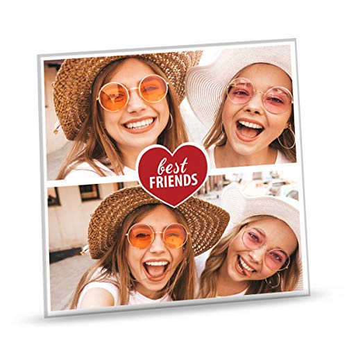 Beste Freunde Foto Geschenk aus Acrylglas mit zwei Fotos - Geschenke für Frauen & Männer zum Geburtstag - Fotocollage Wandbild - Größe: 20x20 cm Beste Freunde Foto Geschenk aus Acrylglas mit zwei Fotos - Geschenke für Frauen & Männer zum Geburtstag - Fotocollage Wandbild - Größe: 20x20 cm von GRAVURZEILE