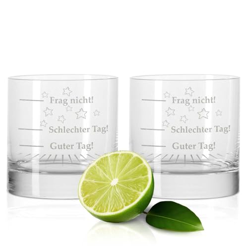 GRAVURZEILE 2er Set GIN Gläser mit Gravur - Guter Tag, Schlechter Tag, Frag nicht! - Witziges Geschenk mit Spruch für Kollegen, Freunde & Familie - GIN-Tonic Tumbler Party Geschenkset GRAVURZEILE 2er Set GIN Gläser mit Gravur - Guter Tag, Schlechter Tag, Frag nicht! - Witziges Geschenk mit Spruch für Kollegen, Freunde & Familie - GIN-Tonic Tumbler Party Geschenkset von GRAVURZEILE