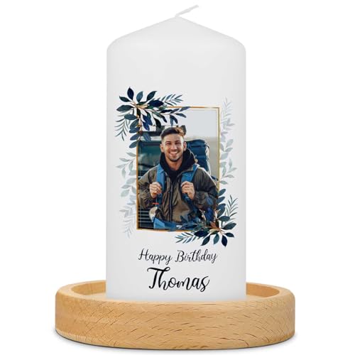 GRAVURZEILE Bedruckte Kleine Kerze - Geburtstagskerze Happy Birthday Foto - Personalisiert mit Name & eigenem Foto - brilliant bedruckte Kerze zum selbst gestalten - Farbe Blau GRAVURZEILE Bedruckte Kleine Kerze - Geburtstagskerze Happy Birthday Foto - Personalisiert mit Name & eigenem Foto - brilliant bedruckte Kerze zum selbst gestalten - Farbe Blau von GRAVURZEILE