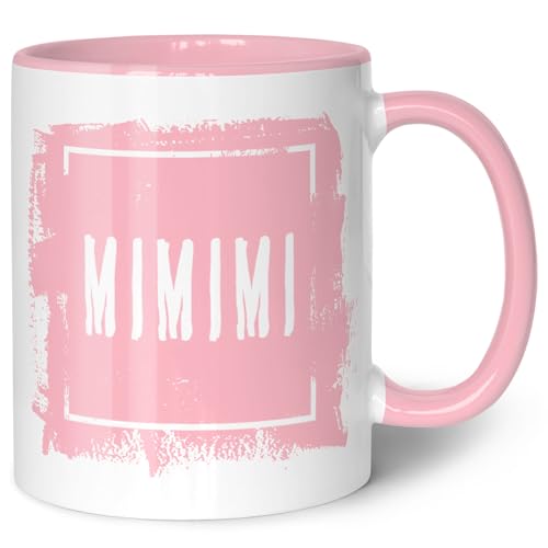 GRAVURZEILE Bedruckte Tasse mit Spruch - MIMIMI - Lustige Geschenke - Spülmaschinenfest - Geschenk für Freunde & Kollegen - Geschenk für Büro & Alltag - Farbe: Rosa von GRAVURZEILE