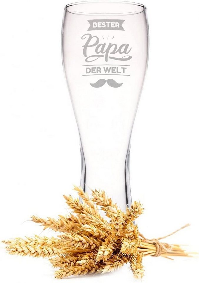 GRAVURZEILE Bierglas Leonardo Weizenglas mit Gravur - Bester Papa der Welt V2, Glas, Geschenk für Papa zum Vatertag - 360 ml GRAVURZEILE Bierglas Leonardo Weizenglas mit Gravur - Bester Papa der Welt V2, Glas, Geschenk für Papa zum Vatertag - 360 ml von GRAVURZEILE