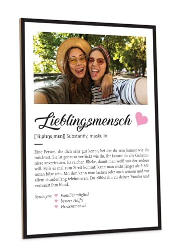 GRAVURZEILE Definition Poster & Kunstdrucke mit eigenem Foto - Geschenke für Lieblingsmenschen - Personalisierte Wandbilder - Wanddeko Deko für Wohnzimmer Schlafzimmer Flur & Diele von GRAVURZEILE