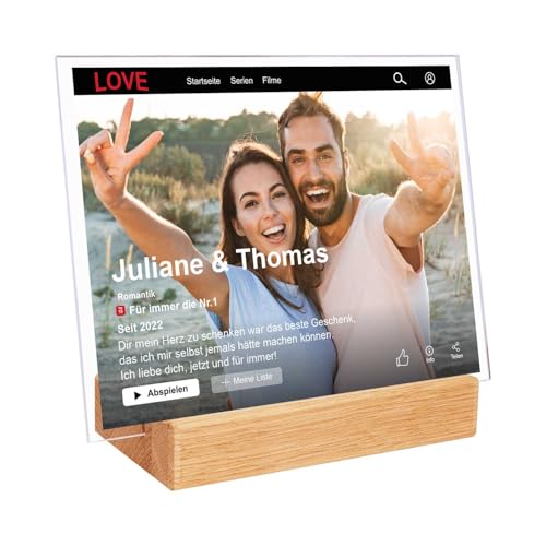 GRAVURZEILE Film Cover Glas Foto aus Acrylglas - Personalisiertes Geschenk mit eigenem Bild & Namen im Netflix Movie Design - Fotogeschenke für Sie & Ihn - Farbe: Querformat, Größe: 15 x 20 cm von GRAVURZEILE