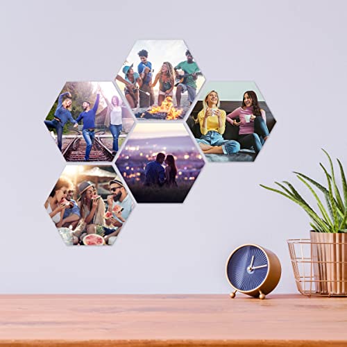 GRAVURZEILE Hexagon-Acrylkachel mit Foto - Fotogeschenk Personalisiert mit eigenem Bild - Foto Collage - Geschenk für Mama Papa Freunde und Familie - Kreative Wandbilder - 4er Set GRAVURZEILE Hexagon-Acrylkachel mit Foto - Fotogeschenk Personalisiert mit eigenem Bild - Foto Collage - Geschenk für Mama Papa Freunde und Familie - Kreative Wandbilder - 4er Set von GRAVURZEILE