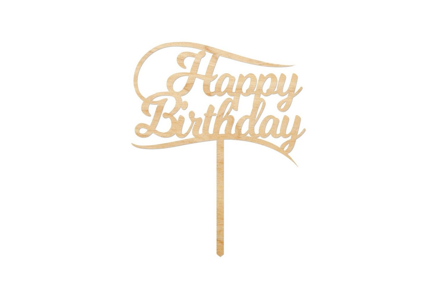 GRAVURZEILE Dekoobjekt Cake Topper - Happy Birthday - zum Geburtstag - von GRAVURZEILE