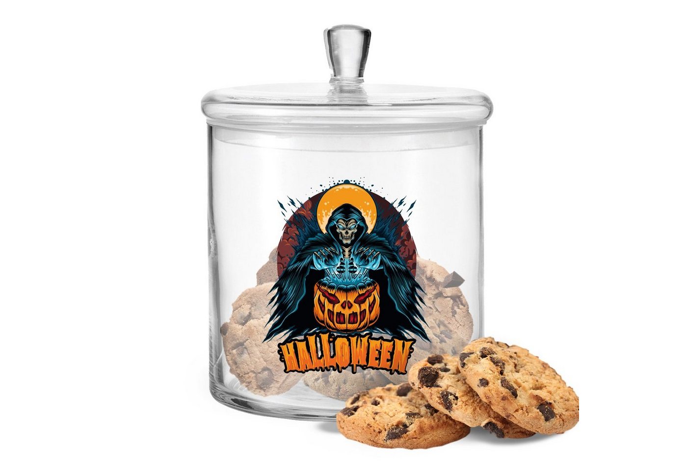 GRAVURZEILE Keksdose mit UV-Druck - Halloween Reaper Design, Glas, (Kein Set) von GRAVURZEILE