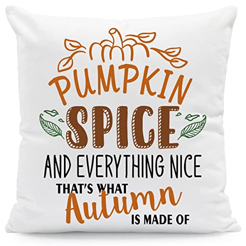 GRAVURZEILE Kissen mit Spruch - Pumpkin Spice and Everything Nice - Herbstliches Design - Deko Geschenk für Freunde als Herbstgeschenk - Geschenk für Sie & Ihn - Größe mit Füllung GRAVURZEILE Kissen mit Spruch - Pumpkin Spice and Everything Nice - Herbstliches Design - Deko Geschenk für Freunde als Herbstgeschenk - Geschenk für Sie & Ihn - Größe mit Füllung von GRAVURZEILE