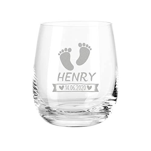 GRAVURZEILE Leonardo Tivoli Teelicht Glas - Baby Footprints Design - Personalisiert mit Namen & Datum - Babyandenken zur Geburt - Geeignet für Jungen und Mädchen - Geschenk für Eltern GRAVURZEILE Leonardo Tivoli Teelicht Glas - Baby Footprints Design - Personalisiert mit Namen & Datum - Babyandenken zur Geburt - Geeignet für Jungen und Mädchen - Geschenk für Eltern von GRAVURZEILE