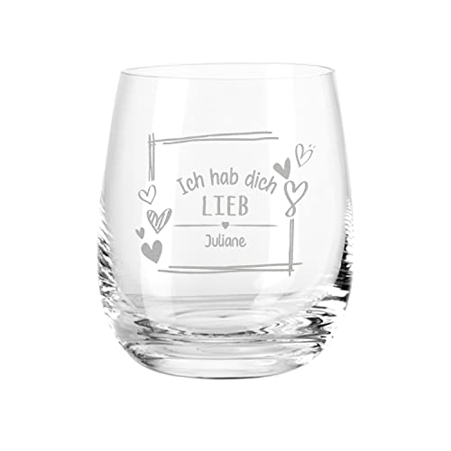 GRAVURZEILE Leonardo Tivoli Teelicht Glas - Ich hab dich Lieb Design - Personalisiert mit Wunschnamen - Geschenk zur Hochzeit, Verlobung, Jahrestag & Valentinstag GRAVURZEILE Leonardo Tivoli Teelicht Glas - Ich hab dich Lieb Design - Personalisiert mit Wunschnamen - Geschenk zur Hochzeit, Verlobung, Jahrestag & Valentinstag von GRAVURZEILE