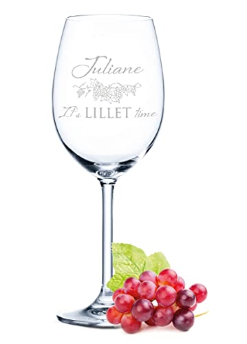 GRAVURZEILE Leonardo Weinglas mit Gravur - It's Lillet time - Personalisiert mit Namen - Schönes Geschenk für Weinliebhaber - Geschenke für Sie & Ihn - Farbe: Daily von GRAVURZEILE