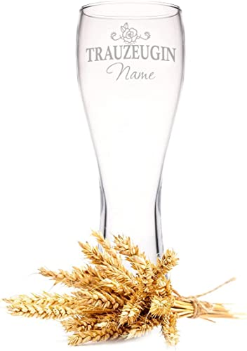 GRAVURZEILE Leonardo Weizenglas - Trauzeugin Design - Kristallklares Glas & hochwertige Laser-Gravur mit Wunschnamen - Maximale Füllmenge: 500ml - schönes Geschenk zur Hochzeit & Verlobung GRAVURZEILE Leonardo Weizenglas - Trauzeugin Design - Kristallklares Glas & hochwertige Laser-Gravur mit Wunschnamen - Maximale Füllmenge: 500ml - schönes Geschenk zur Hochzeit & Verlobung von GRAVURZEILE